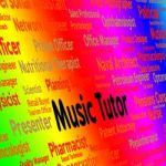 Music Tutor Indicates Sound Track And Acoustic Stock Photo