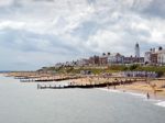 People Enjoying The Beach At Southwold Stock Photo