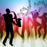 Dancing Music Represents Sound Track And Acoustic Stock Photo