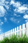 Picket Fence Stock Photo