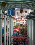 Chinese Market With Lanterns To Celebrate The New Year In Singap Stock Photo