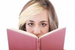 Woman With A Book Stock Photo