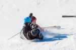 Deogyusan,korea - January 1: Skier Skiing On Deogyusan Ski Resort In Winter,south Korea On January 1, 2016 Stock Photo