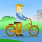 Teen With Bicycle Stock Photo