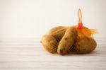 Potato Still Life White Wood Background Stock Photo