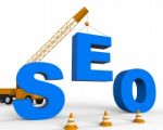 Build Seo Means Search Engine 3d Rendering Stock Photo