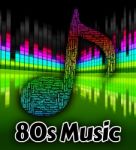 Eighties Music Represents Sound Tracks And Harmonies Stock Photo