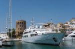 View Of The Harbour At Puerto Banus Stock Photo