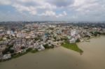 The Helicopter Shot From Dhaka, Bangladesh Stock Photo