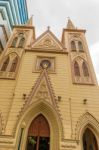 Facade Of Iglesia La Merced In Guayaquil, Ecuador Stock Photo