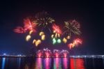 Seoul International Fireworks Festival Stock Photo