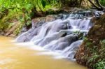 Hot Spring Waterfall At Krabi In Thailand Stock Photo