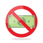 No Money Sign Stock Photo