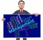 Management Words Represents Boss Company And Wordcloud Stock Photo