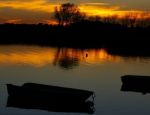 Sunset Reflections. Stock Photo