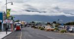 Kaikoura, New Zealand - February 12 : Main Street In Kaikoura In Stock Photo