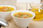 Syrian Barley Broth Soup Aleppo Style Stock Photo