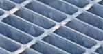 Photo Of A Beautiful Gray Metal Floor Cells Stock Photo