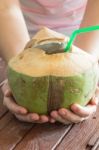 Coconut Water, Tropical Fruit Stock Photo