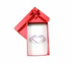 Heart Shape In Red Box Stock Photo