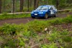 M. Brady Driving Rover Mg Stock Photo