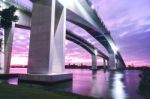 Gateway Bridge Motorway In Brisbane Stock Photo