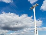 View Of The London Cable Car Over The River Thames Stock Photo