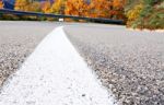 Line On The Road Stock Photo