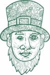 Leprechaun Head Front Mandala Stock Photo