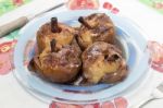 Oven Baked Apples Stock Photo