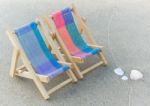 Chairs On The Beach Stock Photo