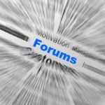 Forums Sphere Definition Displays Online Discussion Or Global Co Stock Photo