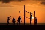 Beach Volleyball Stock Photo