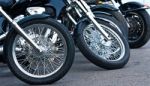 Motorcycle Wheels Stock Photo