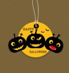 Happy Halloween. Sale Coupon, Voucher And Tag Stock Photo