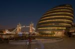 London Hall With Background Tower Bridge Stock Photo