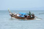 Passenger And Longtail Ship Stock Photo