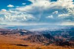 Storm Approaching Mountains Near Las Vegas Stock Photo