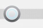 Abstract Modern White Circle Button Technology  Illustrati Stock Photo