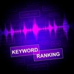 Keyword Ranking Means Search Engine And Dialogue Stock Photo