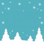 Abstract Winter Christmas Background- Illustration Stock Photo