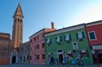 Italy Venice Burano Island Stock Photo