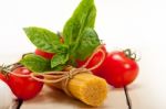 Italian Basic Pasta Ingredients Stock Photo