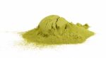 Green Tea Powder Isolated On White Background Stock Photo