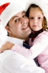 Loving Father Hugging His Daughter Stock Photo