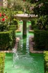 Malaga, Andalucia/spain - July 5 : View Of The Gardens Outside T Stock Photo