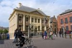 The Hague, Netherlands - May 8, 2015: Tourists Visit Mauritshuis Stock Photo