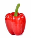 Red Pepper Isolated On The White Background Stock Photo