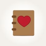  Love Heart Notebook Stock Photo