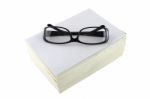 Eye Glasses On Book Stock Photo